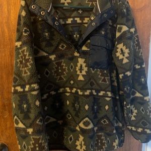 SOLD Aztec Pattern Fleece Pullover